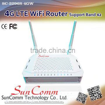 SC-2296S-4GW 4G LTE WIFI Router Support Band 42 Maximum Connected 16 Users, RJ45 Cable