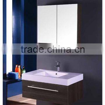 high gloss painting hanging MDF material bathroom mirrored vanity for wholesale