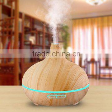 300ml Cool Mist Humidifier Ultrasonic Aroma Essential Oil Diffuser for Office Home Bedroom Living Room Study Yoga Spa - Wood