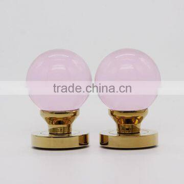 Antique Old Fashion Pink Zinc Alloy Glass Handle Door Knobs photo-3