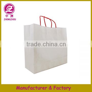 White shopping Paper Bag With Recycled Paper