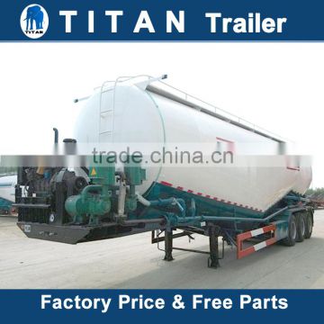 3 axle 45m3 Bulk Cement Tank Semi Trailer with air compressor and desiel engine