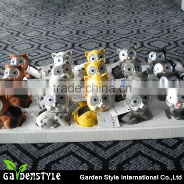 Solar Led Garden Light, Poly-resin Wholesale Solar Lights, Kitten Bright Eyes Mini Leds Lights