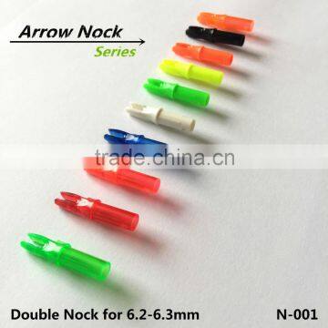 Double arrow nocks L for 6.2-6.3mm carbon arrow shaft