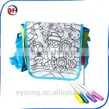 Popular DIY drawing/coloring children shoulder bag