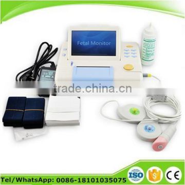 CE approved PC platform 7 inch Touch Screen Fetal Doppler Monitor fetal heart rate machine TOCO FHR