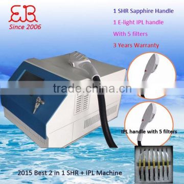 Effective permanent hair removal beauty machine shr+ipl machine hot selling in Europe