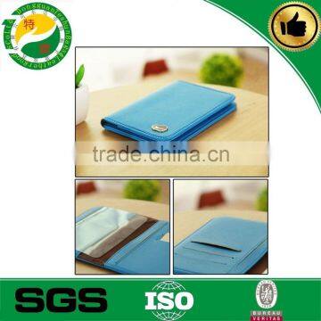 Various colors Custom High quality PU leather passport holders with card slots