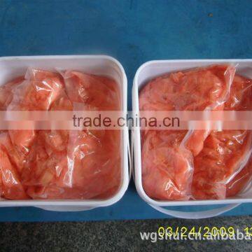 sushi ginger for EURO market(gari)/20barrels Sweet taste pink sushi ginger