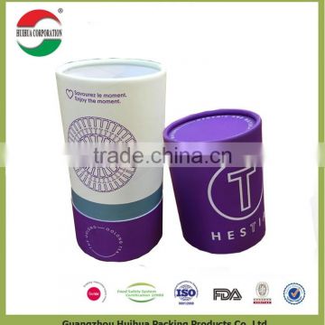 New Design Durable Luxury silver embossing Round Cardboard Box biodegradable cardboard paper Tube