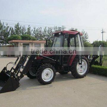 Tractor, lawn tractor 55HP, 4x4, DQ554 with 3 point hitch backhoe,farm tractor front end loaders