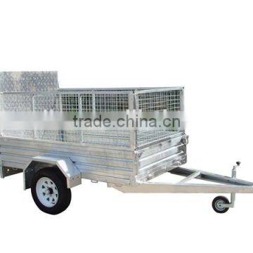 hot dipped galvanized trailer caged trailer with ramp for6x4/7x4/7x5/8x5