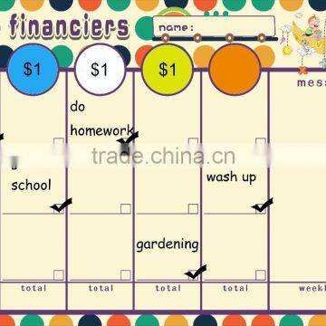 creative magnetic products Kids schedule organized Weekly Planner reward chart