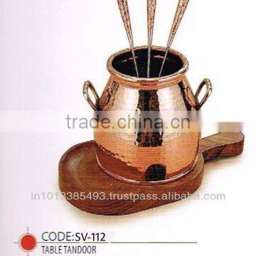 Table Tandoor with Wooden Base