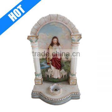 Polyresin Religious Jesus Resin Candle Holder