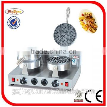 Stainless Steel 2-plate Electric Waffle Bakers with 5 Minutes Timer with CE certified (UWB-2)