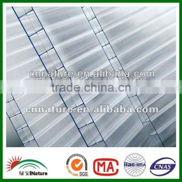 100% bayer virgin materials,with UV coating Polycarbonate hollow sheet