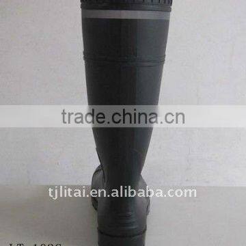 Black Safety Boots With Reflective Strip photo-4