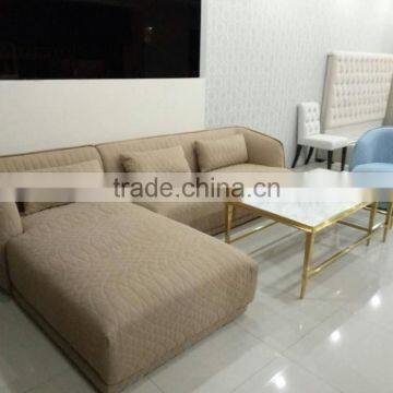 Italy Fashionable Colorful Fabric Living Room Sofa Couch/ Elegant Modern Retro Sectional Sofa Set With Chaise Daybed photo-4