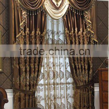 European Neo-Classical Balcony Hollow Out Embroidy Blackout Drape Curtain photo-2
