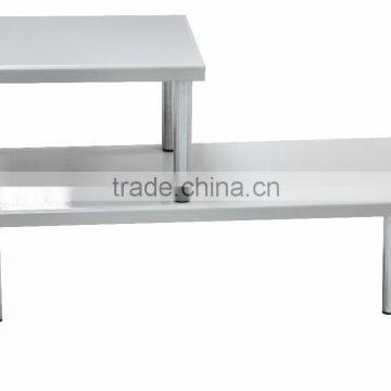 Kitchen or Bathroom Use 2 Tiers Rectangle Stainless Steel Kitchen Shelf photo-2