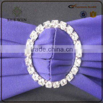 2016 Wholesale Spandex Chair Cover Bands With Round Buckle Spandex Chair Sash for Wedding photo-2