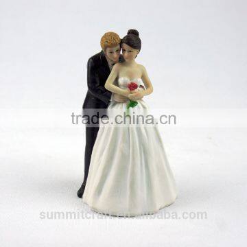 Resin wedding cake toppers bride and groom figurines