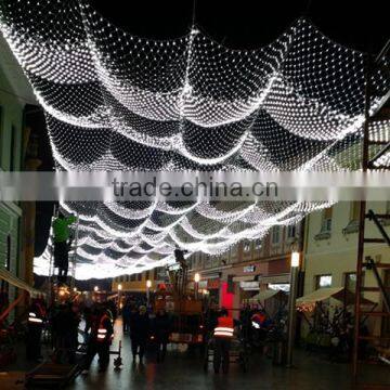 High quality Christmas decoration in stock colorful round shape led net light