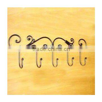 5 Hook Powder coated Hanging Clothes Coat Rack