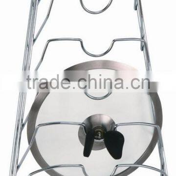 5 Layers Kitchen Cabinet Pantry Durable Wire Pan Organizer Rack photo-5