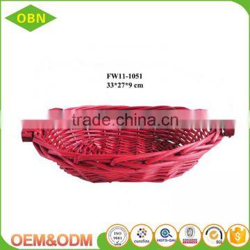 Handwoven High Quality Empty Willow Basket Fruit Wicker Fruit Basket photo-5