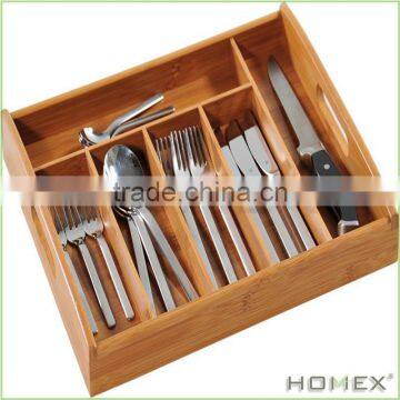 Reliable Bamboo Drawer Organizer with 5 Slots/Homex_BSCI