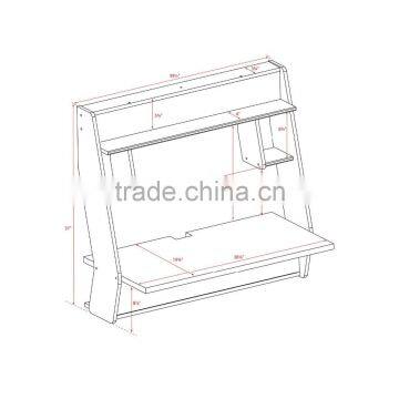 2016 NEW Design Computer Desk Living Room Table Furniture MDF Wooden Cheap Wall Mounted Desk photo-4