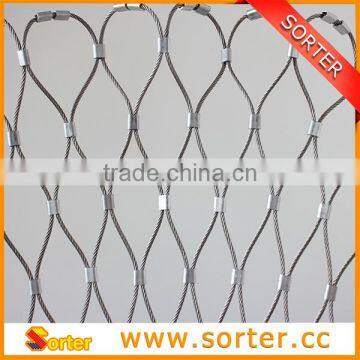 SS 304 316 hand woven rope mesh zoo mesh