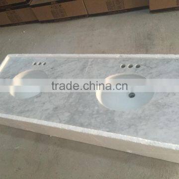 New Package Granite Vanity Top Carrara White With Ceramic Sink photo-2