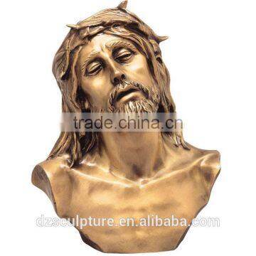Gold Plated Praying Jesus Figures Bronze Jesus Bust Statue photo-2