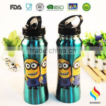 600ML Stainless Steel Sports Water Bottle With Straw photo-5