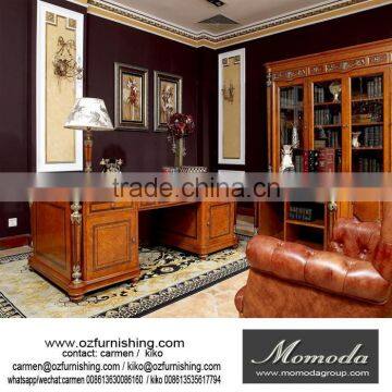 YB29 Luxirious Cherry Wood Executive Office Desk Office Furniture /Classical Luxury Italian Design Solid Wood Office Table photo-2