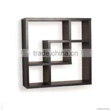 Wall Mount Shelf Storage Organizer Display Home Decor Wood Square Lining Room photo-6