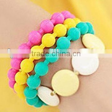 cheap fashion silicone bead bracelets for gift