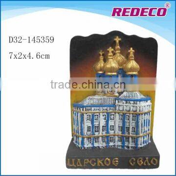 Poly resin Russian souvenir magnet