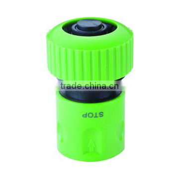 3/4" plastic quick garden water hose connector with stop