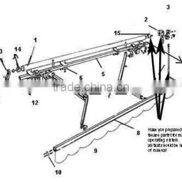 High Quality Awning Bracket for No-cassette Balcony and Patio Awnings (manual) photo-2