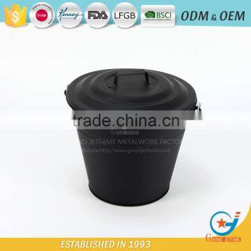 iron powder coating coal hod bucket metal ash bucket with lid