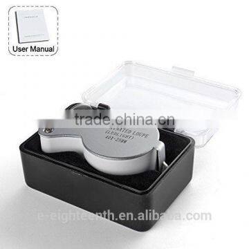 MG21011 Flexzion Illuminated Jeweler Loupe 40X 25 mm Glass Lens Eye Magnifier Magnifying photo-3