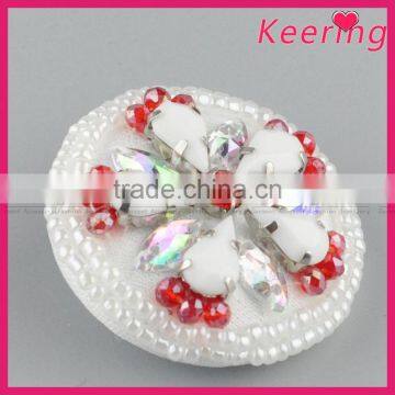 Wholesale Colorful Flower Round Buttons Accessory Button for Clothing WBKA-297 photo-2