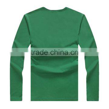 Mens Cheap Brand Fashion Long Sleeve Plain Cotton t Shirt photo-2