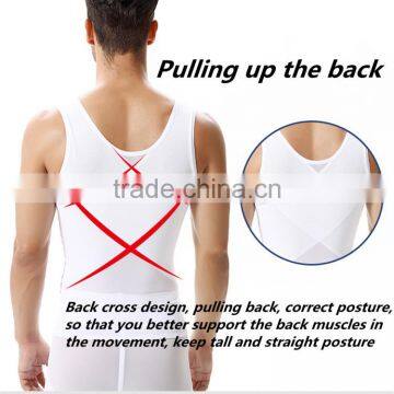 Shuoyang Wholesale BACK SUPPORT BODY SHAPER SLIMMING VEST FOR MEN