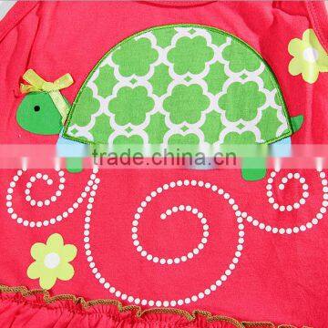 2016 New Products Boutique Clothing Baby Girls Tortoise Summer Set Baby Girls Outfits photo-3