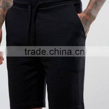 Hot Sale Custom 100% Cotton Jersey Sweat Fabric Men's Black Breathable Casual Casual Sporting Shorts photo-3